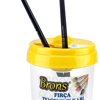 Чашка за почистване на четки с плъзгащ се капак Brons