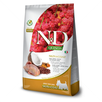 N&D Dog Quinoa за дребни породи с пъдпъдък, киноа, кокос и куркума на възраст над 1 година