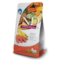 N&D Tropical Dog Adult MINI Salmon – суха храна за кучета над 1 година от дребни породи, със сьомга и тропически плодове