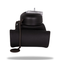 Сгъваема силиконова бутилка COOLPACK - PUMP - rpet BLACK