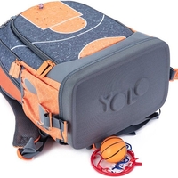 Ученическа раница YOLO Pro - Basketball, с 2 отделения и термоджоб