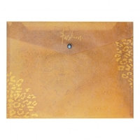 Папка с копче, A4, PP, Kraft Gold