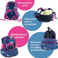 Pulse ученическа раница Violet Kitty, 110737
