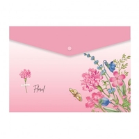 Папка с копче, A4, PP, Floral