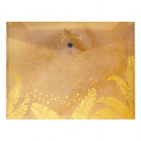 Папка с копче, A4, PP, Kraft Gold