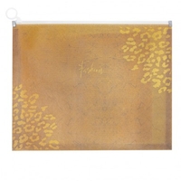 Папка с цип, дъно 30 мм, А4, мат PP, Kraft Gold, 33x24.5 см