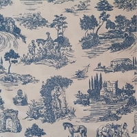 Фигурална завеса памук TOILE RED
