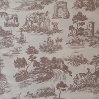 Фигурална завеса памук TOILE RED