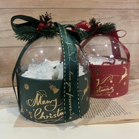 Коледна кутия снежинки 3бр -  вариант 1