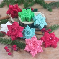 Ароматна свещ  снежинка 