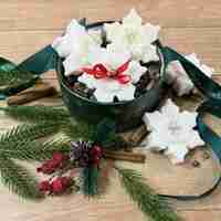 Коледна кутия снежинки 3бр - вариант 2