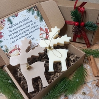 Коледна кутия еленчета вариант 1