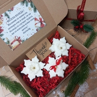 Коледна кутия снежинки 3бр - вариант 3