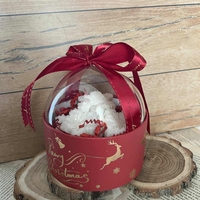 Коледна кутия снежинки 3бр -  вариант 1