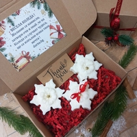 Коледна кутия снежинки 3бр - вариант 3