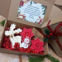 Коледна кутия - еленче и снежинка 