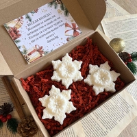 Коледна кутия снежинки 3бр - вариант 3