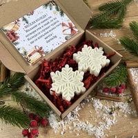 Коледна кутия снежинки 2бр - вариант 4