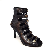 Brown Sequin Boots