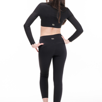 Сет за йога и пилатес Waves Long Sleeve in Black
