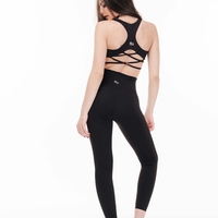Спортен сет за фитнес Black Cross Back