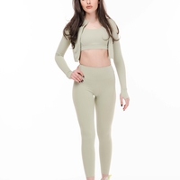 Сет за фитнес от три части Mint Green