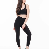 Спортен сет за фитнес Black Cross Back