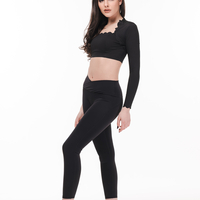 Сет за йога и пилатес Waves Long Sleeve in Black