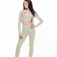Сет за фитнес от три части Mint Green