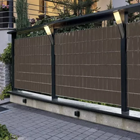 ПВЦ лента за ограда 19cmx35m 630g/m2 - Кафява