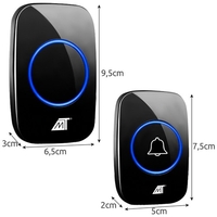 Черен безжичен звънец Malatec 21803