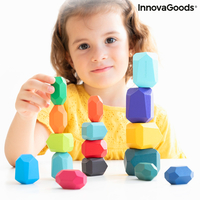 Подреждащи се Дървени Балансиращи Камъни Wotonys InnovaGoods 16 Части