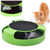 Котешка играчка в кръг с мишка, драскалка
