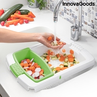 Разтегателна Дъска за Рязане с Тава, Контейнер и Сушилник 3 в 1 PractiCut InnovaGoods