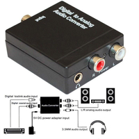 Toslink spdif към 2x чинч rca оптичен преобразувател