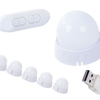 LED осветители за огледало, комплект гримове, 10 бр