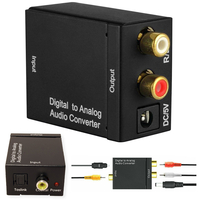 Toslink spdif към 2x чинч rca оптичен преобразувател