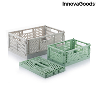 Комплект от 3 сгъваеми и подреждащи се кутии органайзери Boxtor InnovaGoods