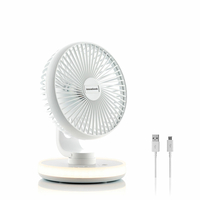Акумулаторен Вентилатор за Бюро с LED FanLed InnovaGoods Ø6,6'' 4000 mAh