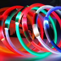 LED светещ нашийник за кучета и котки, USB регулиране