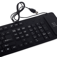 Силиконова гумена черна usb цифрова клавиатура