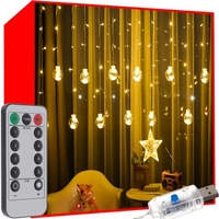 Светеща завеса 108LED USB топло бяло KŚ19736