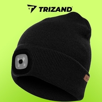 Зимна шапка с фенерче - черна Trizand 22663