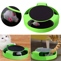 Котешка играчка в кръг с мишка, драскалка