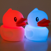 Детска нощна лампа led duck rgb touch usb