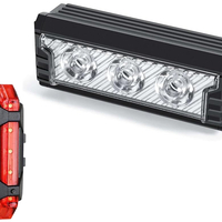Велосипедна LED светлина предна задна usb батерия комплект кормило