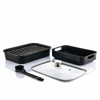 Фритюрник без масло с грил, аксесоари и книга с рецепти InnovaGoods Air Fryer Fryinn 12-in-1 6000 Черен Стомана 6 L 3400 W