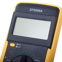 LCD измервателен уред мултицет с температурна сонда dt9208a