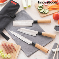 Комплект Японски Ножове с Професионален Калъф за Носене Damas·Q InnovaGoods