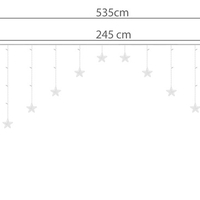 Светеща завеса 136LED USB топло бяло KŚ19738